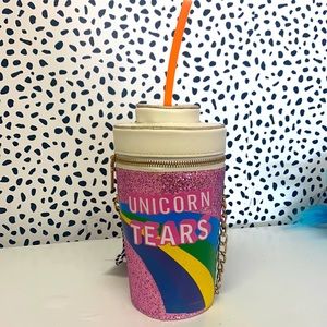 New unicorn tears soda novelty crossbody purse